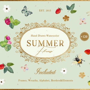 Wilde bloemen Weidebloemkransen Aquarel Clip art Frames Huwelijksuitnodiging Pre-en-klare krans Geperste bloemen Lente veldbloemen PNG