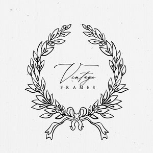 Wedding Crests, Vintage EPS SVG Frame, Logo, Floral, Wedding, Label, Vintage, Baroque, Victorian Clipart, Royal, Borders, Deco, PNG