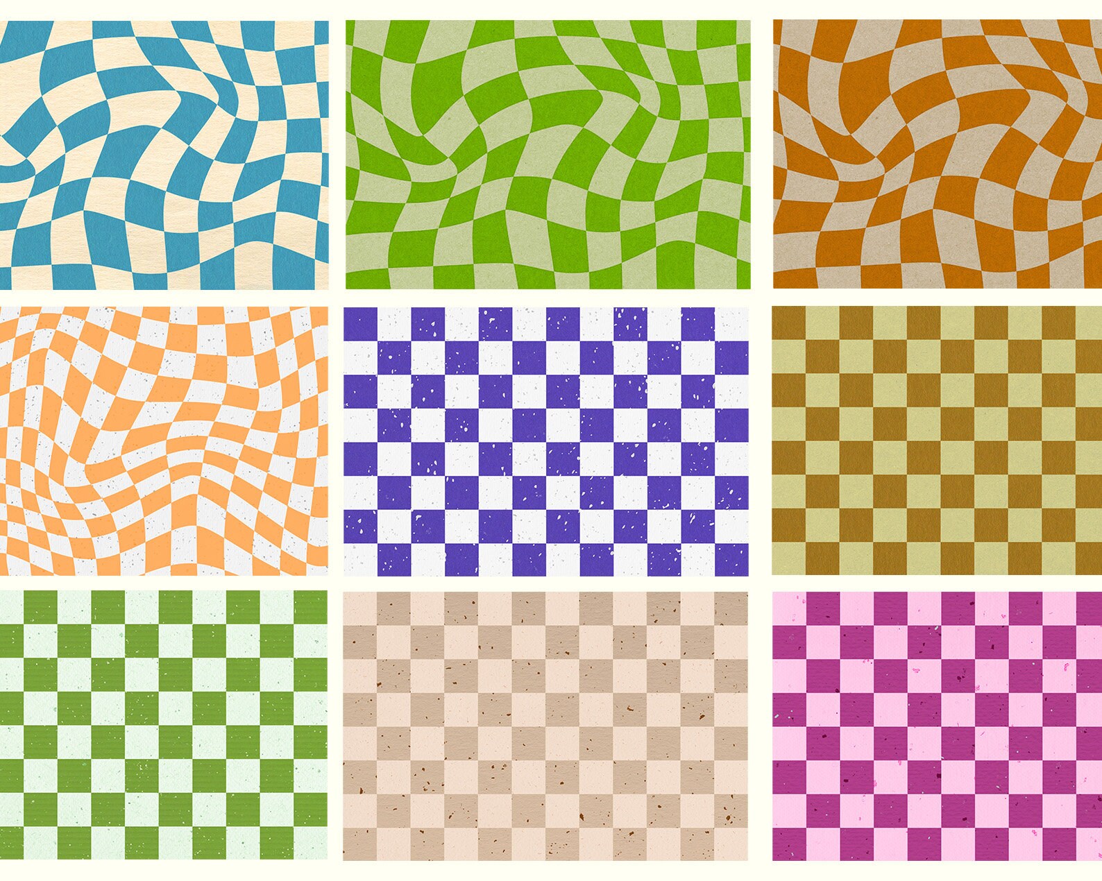 Retro Checkered 70s 90s Chess Papers, Hippie Retro Checker Patterns ...