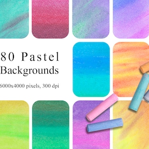 Pastel Rainbow Digital paper, Rainbow Pastel Grunge Texture, Gradient Ombre Background