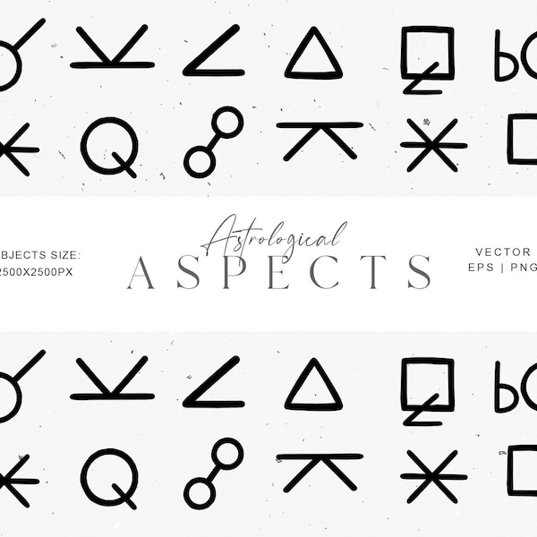 Astrological Zodiac Aspects, Moon Phases, Planet Zodiac Signs, Zodiac Elements, Horoscope Celestial Clip Art