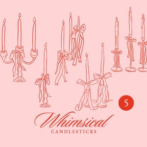 Chandelier fantaisiste faire-part de mariage Clipart SVG - lot de célébration à la lumière des bougies - faire-part d'anniversaire de mariage - bougie dessinée à la main SVG