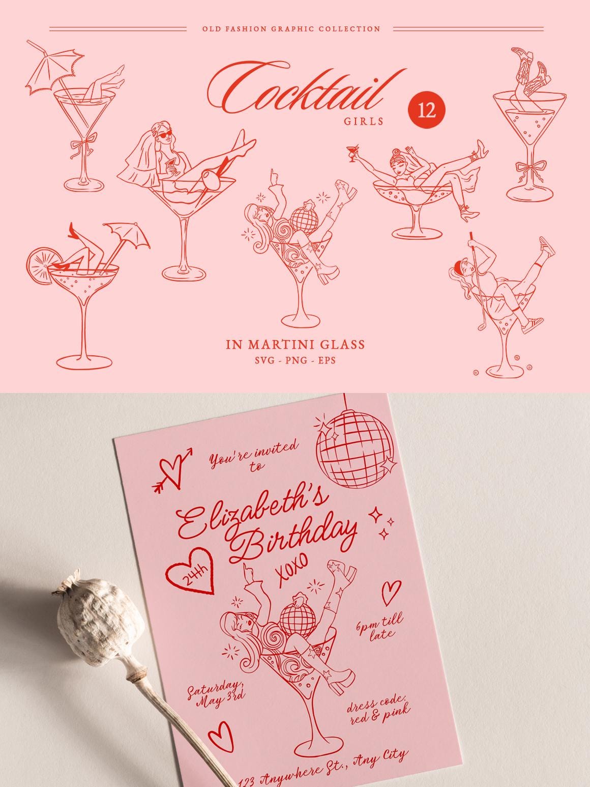 Hand Drawn Whimsical Wedding Clipart SVG Bundle, Wavy Frames ...