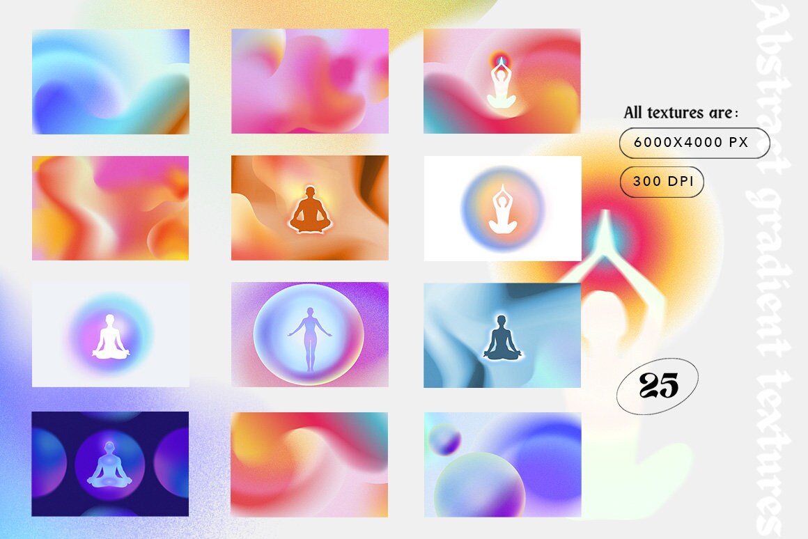 Gradient Grainy Textures - Human Aura Mental Health Art - Grainy Ombre ...