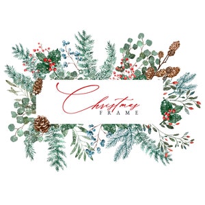 Image clipart Noël hiver, Couronne de Noël clipart PNG, Couronne de clipart verdure hiver