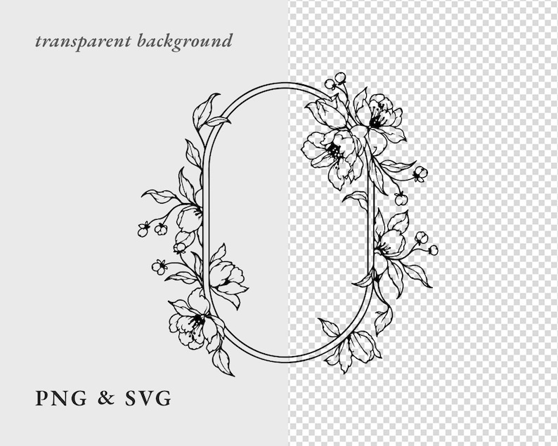 Boler Svg Floral Wedding Frame SVG: Baroque Border Clipart, Vintage Lineart ...