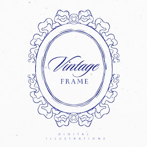 Marco vintage barroco eps svg Borde Monograma Imágenes Prediseñadas Cinta Corona de boda Logotipo Línea Arte PNG SVG