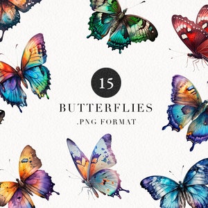 Aquarell Schmetterling Clipart PNG, Vintage Schmetterlinge, Schmetterling Clipart, Schmetterling Illustrationen