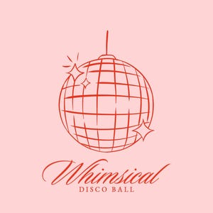 Disco Ball Celebration Icon SVG, Party Line Art Whimsical Sketch, Clip di file tagliata per invito a festa, invito a nozze di compleanno
