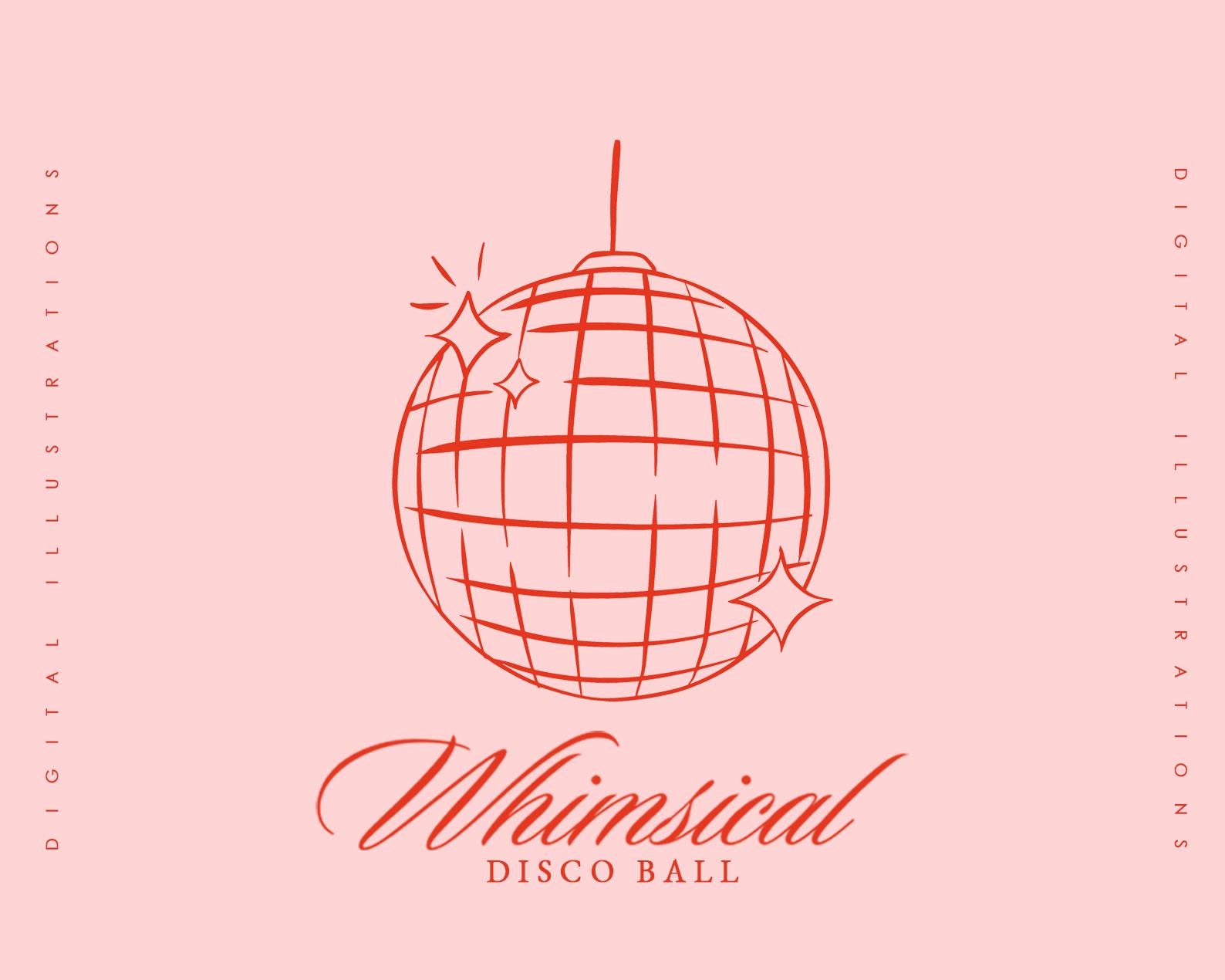 Disco Ball Celebration Icon SVG, Party Line Art Whimsical Sketch, Cut File  Clip for Party Event Invitation, Birthday Wedding Invitation - Etsy Israel, image size:1588x1270
