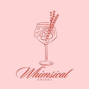 Aperol Spritz Clipart SVG - Aperol Spritz Getränk Illustration - Benutzerdefinierter Aperol Spritz Cocktail - Signature Drink Clipart