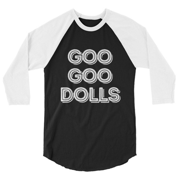 Goo Goo Dolls Inspired 3/4 Sleeve Raglan Shirt / Baseball Shirt