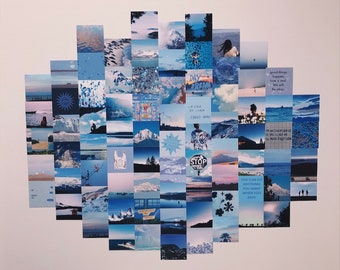 Featured image of post Blue And White Aesthetic Collage - Blue aesthetic wall collage kit!