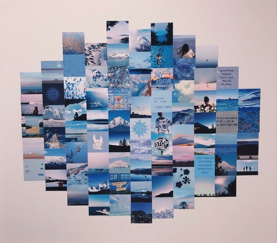 Blue Wall Collage Print Pack Etsy Blue Wall Collage Print Pack Etsy