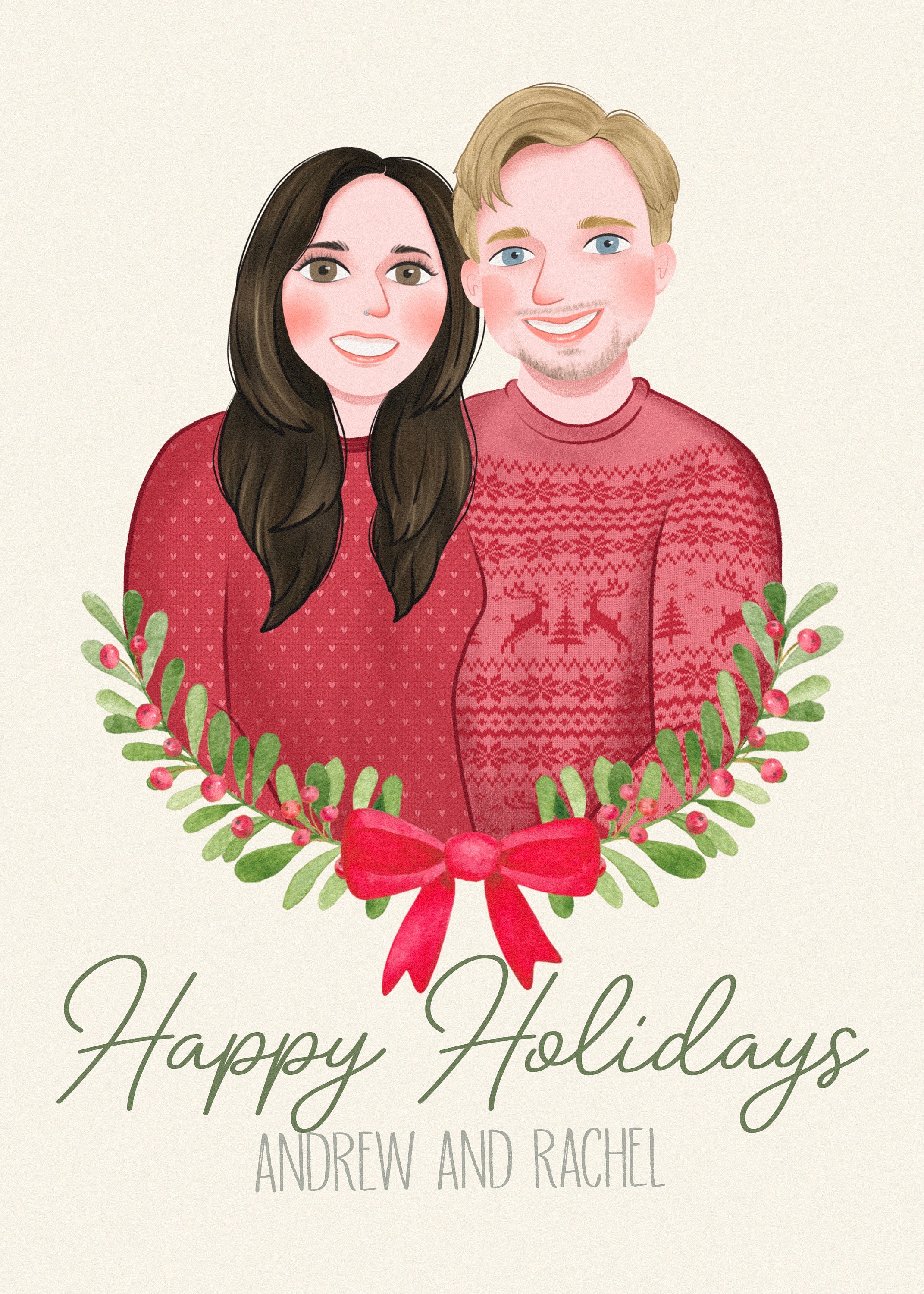 Personalized Christmas Card Multi Pack Custom Family - Etsy