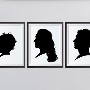 personalized silhouette profile of an individual against a soft background