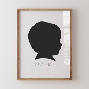 Custom Silhouette Portrait, Custom Silhouette Art, Custom Silhouette Drawing From Photo, Custom Faceless Portrait, Faceless Portrait Print