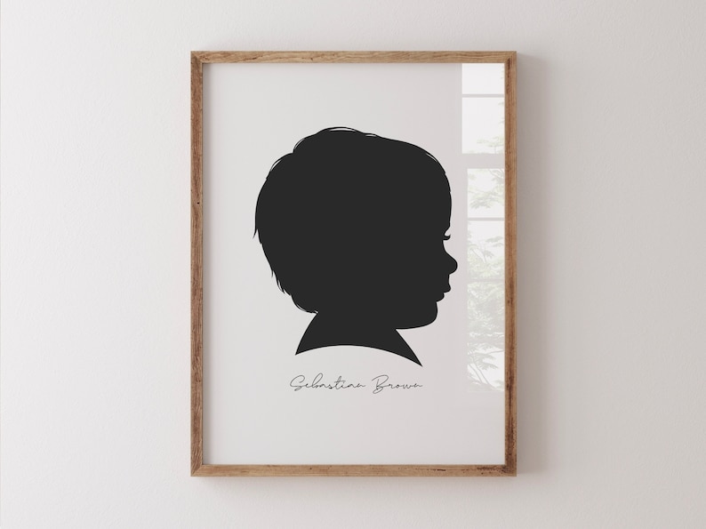 personalized silhouette profile of an individual against a soft background