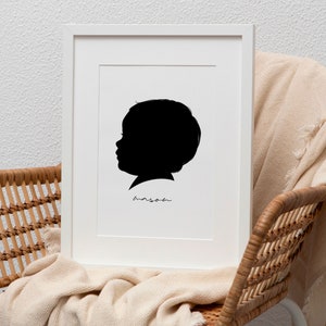 personalized silhouette profile of an individual against a soft background