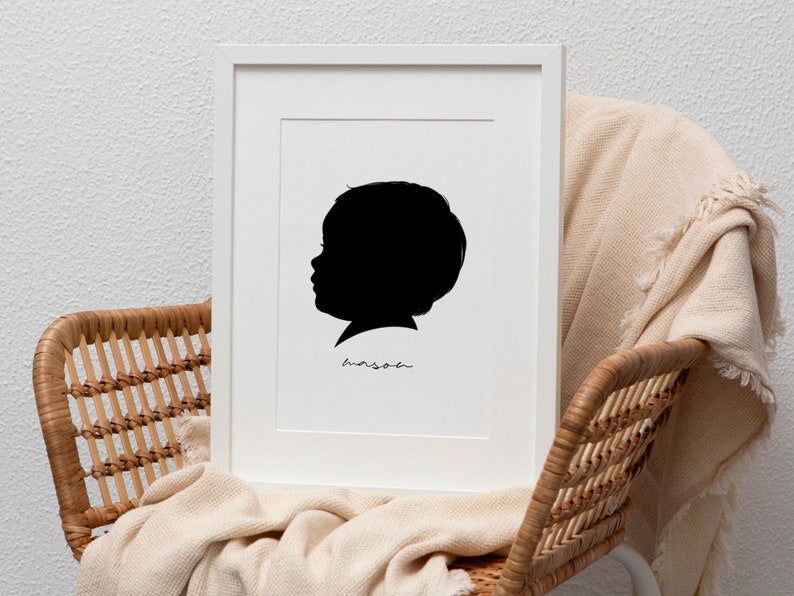 personalized silhouette profile of an individual against a soft background