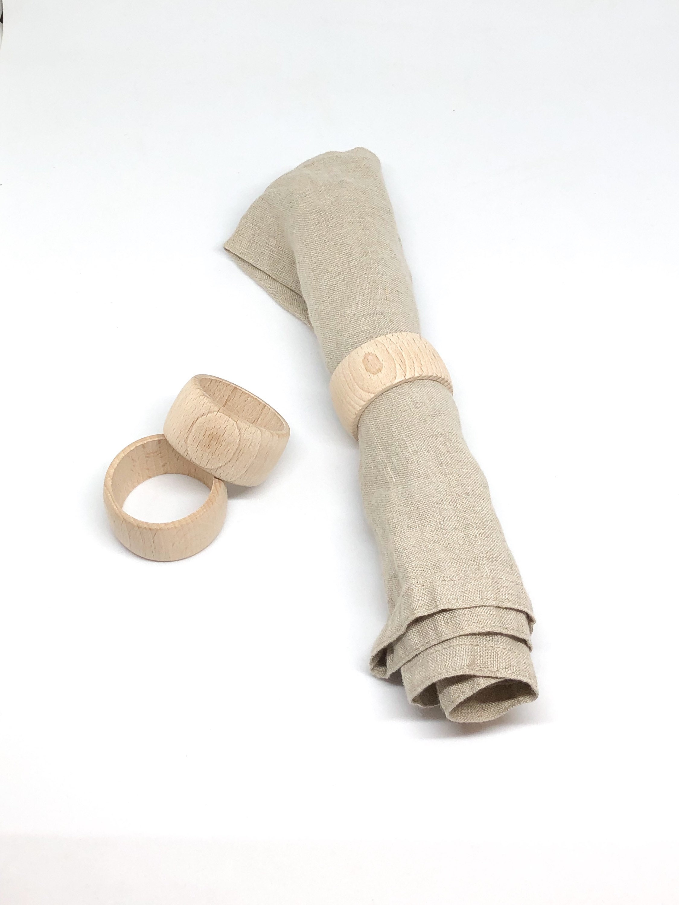 Wooden Napkin Rings Handmade Wood Napkin Ring Set For Cloth - Temu