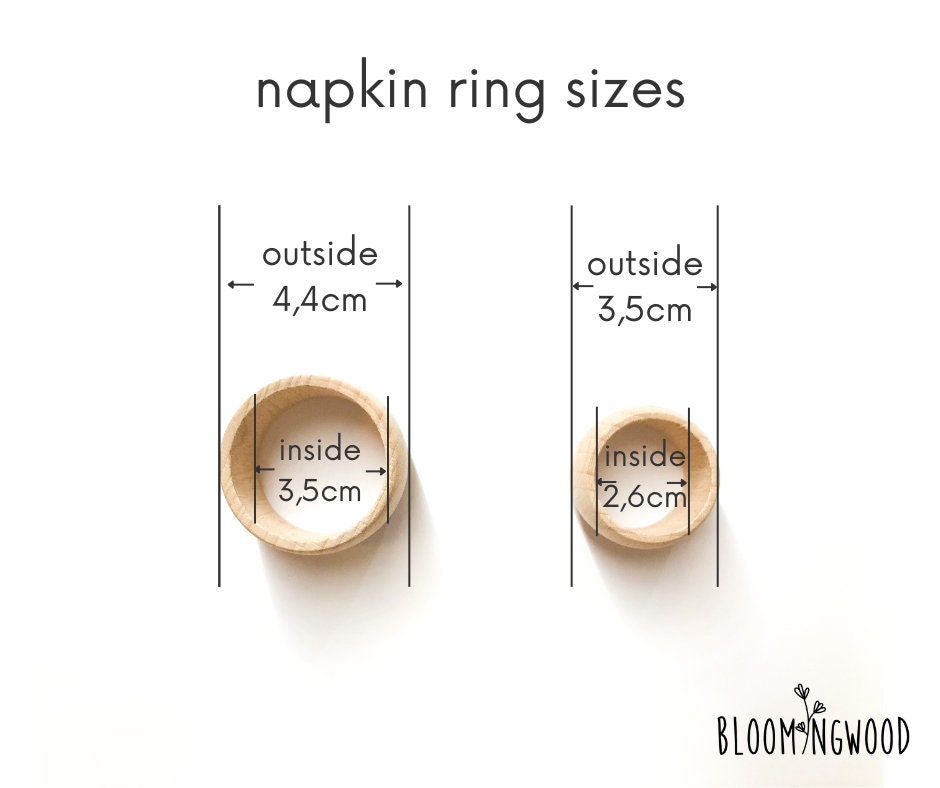 Napkin ring sale diameter