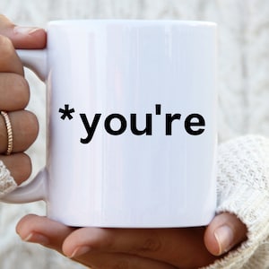 Sei tazza grammatica divertente grammatica mug insegnante tazza grammatica polizia punteggiatura tazza divertente insegnante tazza grammatica tazza grammatica tee grammatica