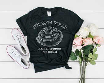 Synonym Rolls Shirt Buchliebhaber Tshirt Grammar Shirt Vokabeln Für Frauen Geschenk Buchliebhaber Geschenk Lehrer tshirt englisch tshirt englisch Geschenk