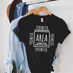 area and perimeter t-shirt math shirt funny math shirt math teacher teacher shirt mathematics shirt math lover shirt math gift teacher gift