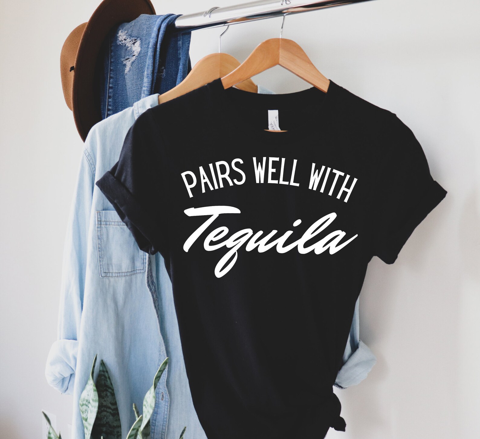 Pairs Well With Tequila shirt funny tequila shirt drinking Etsy