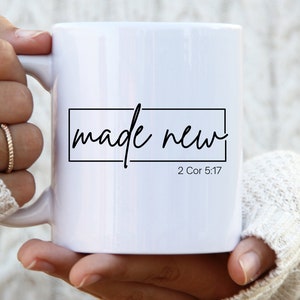 Made New Mug Bibel Vers Tasse christliches Geschenk Jesus Tasse religiöse Tasse Glaube Tasse christliche Tassen meine Vision