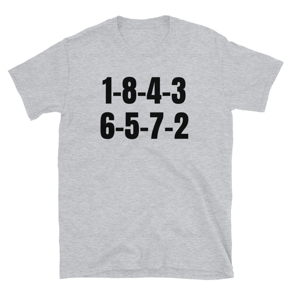 V8 Engine Firing Order T-Shirt - 1-8-4-3-6-5-7-2 Small Block Big Block Design | Car Guy Shirt Black