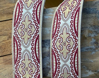 Guitar Strap, Bass Strap - 48mm ,2 inches - Red,Navy, Gold, Cream, Wine