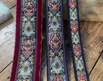 VEGAN Ukulele, Mandolin, Guitar, Bass Strap - Ornate Design - Different widths available