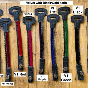 Ukulele and Mandolin - Fancy Headstock Wraps, Ties - Velvet