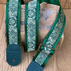 Gothic Dragon Gitarren-, Bassgurt - Mittelalter 48mm Green/Gold