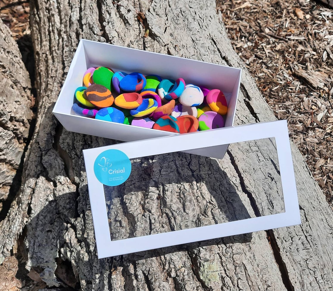 Worry/thumb stones handmade CLASS PACK 30 handmade clay Etsy