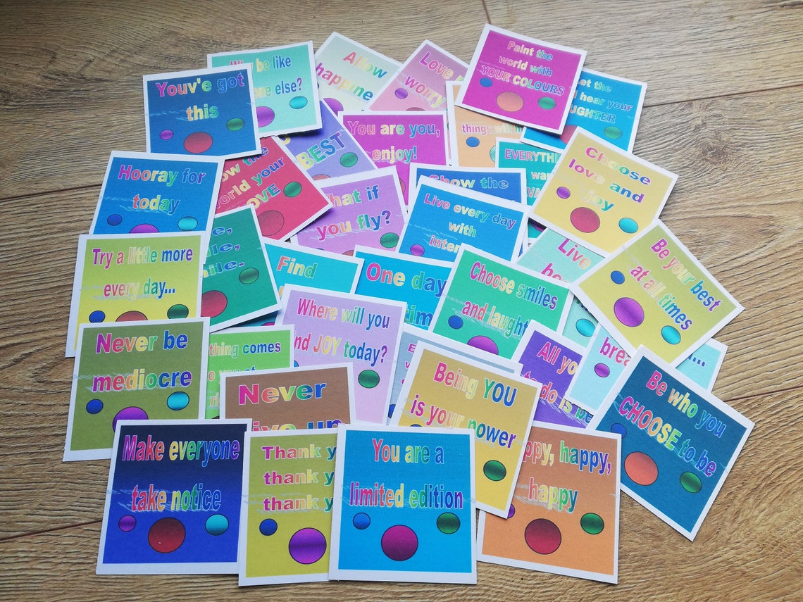 Positivity Cards to Download for Your Own Use Positive Cards - Etsy