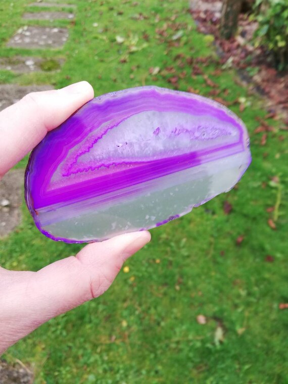 Purple Agate Slice FREE UK Delivery Etsy