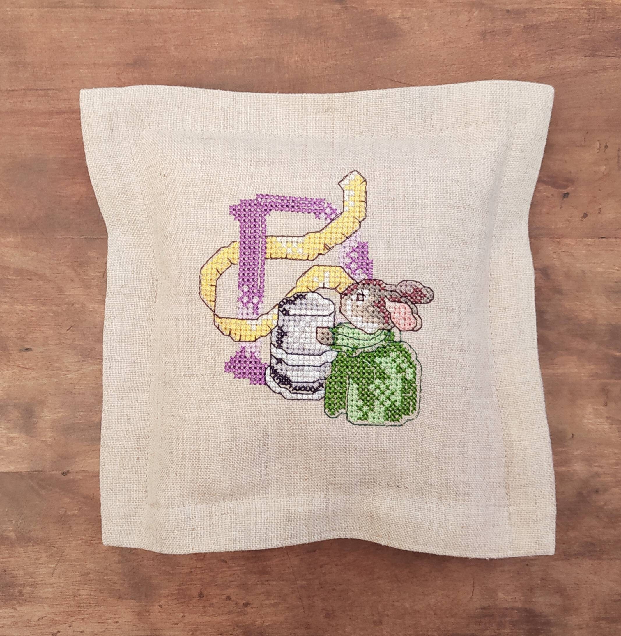 Coussin Lavande Personnalisé, Cadeau Décoration Pour La Maison, sur Mesure, Vos Initiales, Fait Main