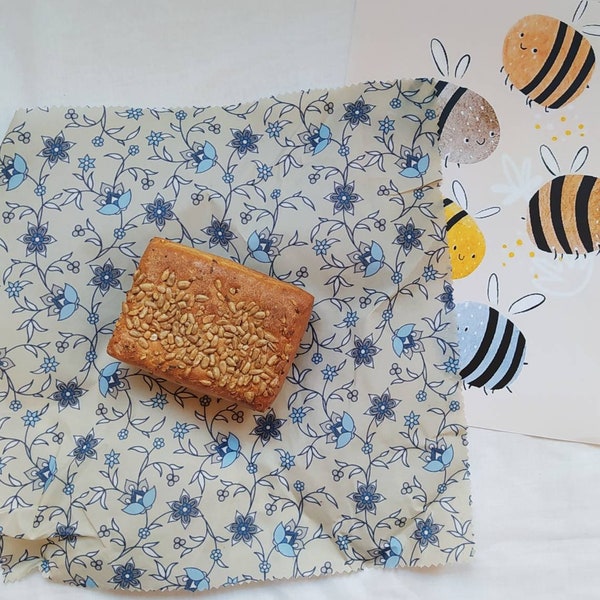 Reusable natural bee wax wraps, bee wrap, eco-friendly food wrap, food package, vegan accessories, zero waste gift, earth friendly gift