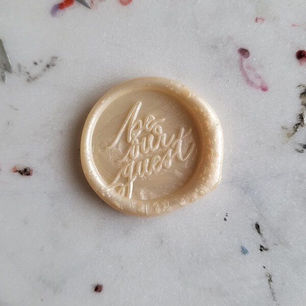 BE OUR GUEST Wax Seal, self adhesive backing, many colors, for weddings, event, letters, invitations, birthday, baby shower, baptism, love