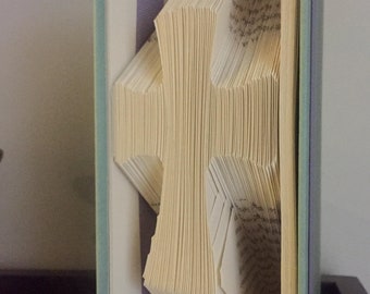 Cross Folding Pattern, Benefits Charity, Downloadable Book Fold Pattern and How to Book Fold Instructions