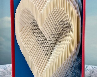 3 patrones de plegado de libros con forma de corazón: Arte de libros plegados DIY para principiantes (Descarga digital)