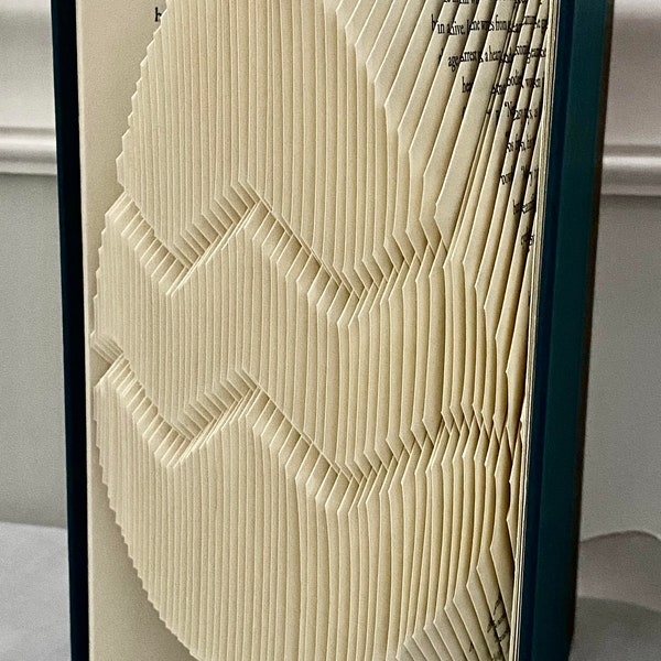 Easter Egg Book Folding Pattern, Learn How to Folded Book Art, Decorative Book Sculpture, Recycled Book Art, Easter Gift, Book Origami