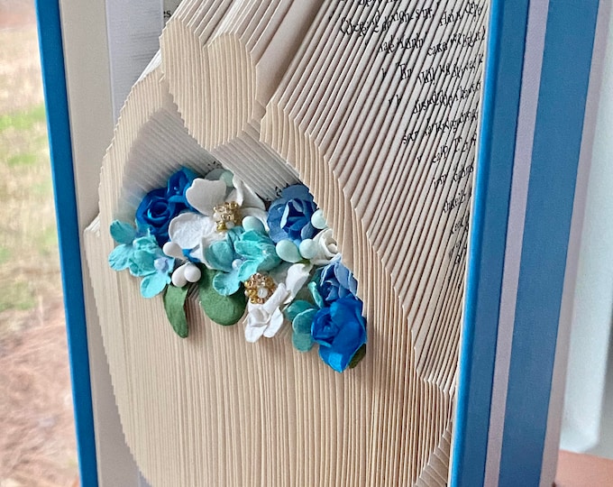 Featured listing image: Basket Book Folding Pattern: Heart Handle, Paper Flower Design (PDF Pattern)