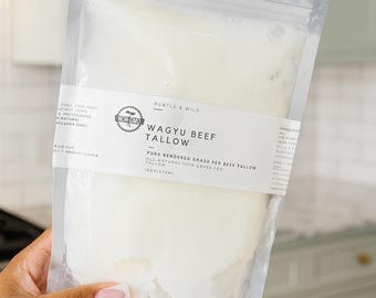 Rendered Beef Tallow•Grass-fed Beef•Pure Tallow, Plain Tallow•Moisturizer• Beef Tallow• Beef Suet• Tallow Soap• Tallow Balm,Tallow Skincare,