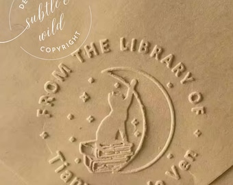 Custom Book Embosser|Personalized Book Stamp for Library or Ex Libris|Book Lover Gift|Literary Girl|Book Club Essentials|Bookish Lover Gift