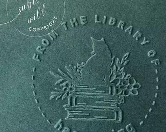 Custom Book Embosser|Personalized Book Stamp for Library or Ex Libris|Book Lover Gift|Literary Girl|Book Club Essentials|Bookish Lover Gift