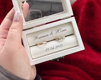 Personalized Wedding Ring Box, Bridal Party Gift,Wedding Ring Box, Custom Wedding Ring Box, Engagement, Wedding Ring, Wedding Favors Gift